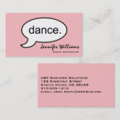 プレインダンスインストラクターモダン名刺 名刺 (正面/裏面)