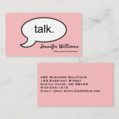 プレイントーク心理療法士モダン名刺 名刺 (正面/裏面)