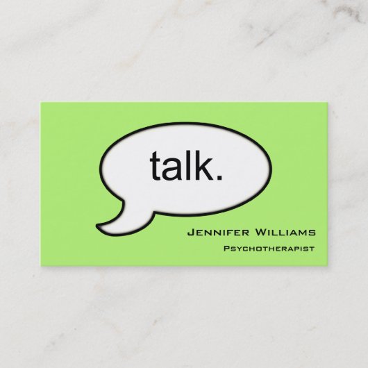 プレイントーク心理療法士モダン名刺 名刺 (正面)