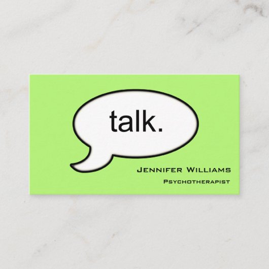 プレイントーク心理療法士モダン名刺 名刺 (正面)