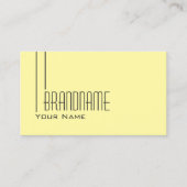 プレインパステルイエローモダンシンプルプロフェッショナル 名刺 (正面)