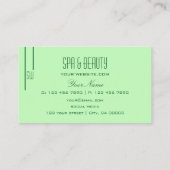 プレインパステルグリーンウィズシックモノグラムプロフェッショナル 名刺 (裏面)