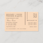 プレインパステルピーチウィックイニシャルプロフェッショナル 名刺 (裏面)