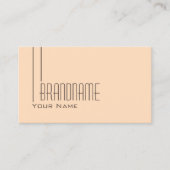 プレインパステルピーチモダンシンプルプロフェッショナル 名刺 (正面)