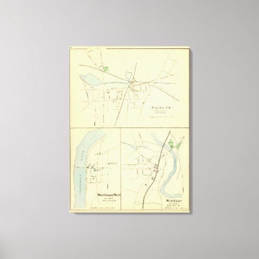 プレインビル、倉庫Pt、ウィンザー キャンバスプリント (正面)