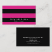 プレインピエレガントックブラックストライププロフェッショナル 名刺 (正面/裏面)