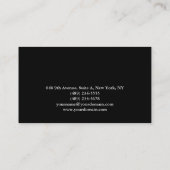 プレインピエレガントックブラックストライププロフェッショナル 名刺 (裏面)