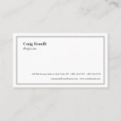 プレインホワイトグレーミニマルモダンプロフェッショナル 名刺 (正面)