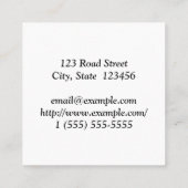 プレインホーム建築プロフェッショナルプロファイルカード スクエア名刺 (裏面)