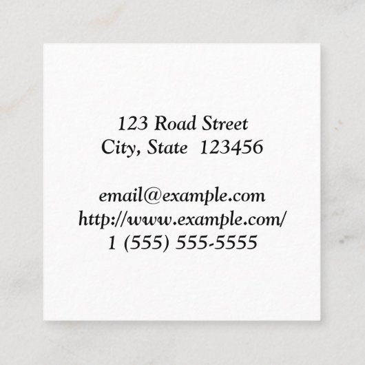 プレインホーム建築プロフェッショナルプロファイルカード スクエア名刺 (裏面)