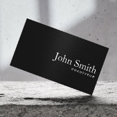 プレインミニマリストブラックショーフプロフェッショナル 名刺