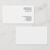 プレインミニマルシンプルリストホワイトクリーンシンプルリネン 名刺 (正面/裏面)