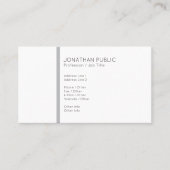 プレインミニマルプロフェッショナルグモダンレーホワイト 名刺 (正面)