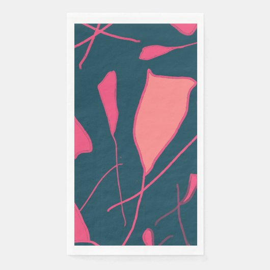 プレインモダンピンク紙ゲストタオル (正面)