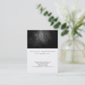 プレインレザー効果白かわいい名刺 名刺 (スタンド正面)