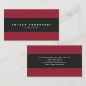 プレインレッドダークグレープロフェッショナル名刺 名刺 (正面/裏面)
