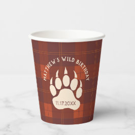 プレイ素朴ド・ベア・ポー・ワイルド・バースデー・パーティー 紙コップ