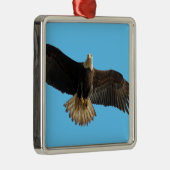 プレイ飛んでいるアートのハゲの鷲の鳥 メタルオーナメント (右)