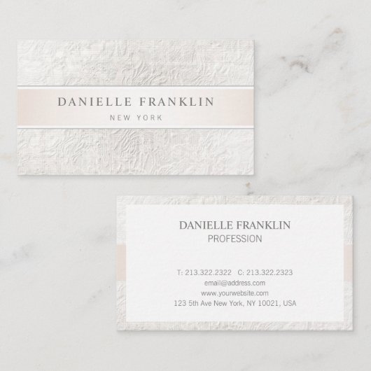 プレエレガントーンクレープ紙フェイクコッパストライプー 名刺 (正面/裏面)