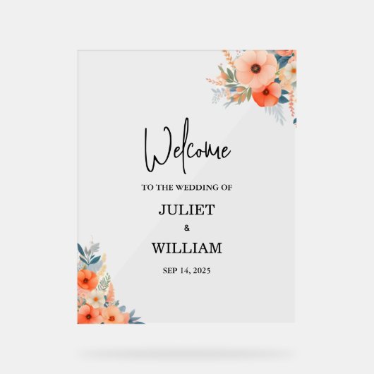 プレキシグラスペルスペックスアクリル結婚ガラス アクリルサイン (正面)