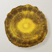 プレクス太陽のチャクライエローマンダラ瞑想 ラウンドクッション (裏面)