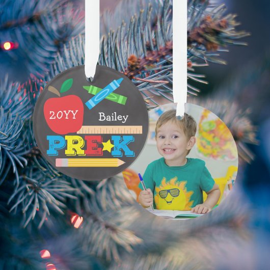 プレクプレスクールKeepsake Chalkboardの写真カラフル オーナメント