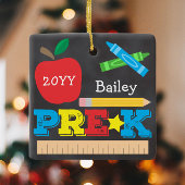 プレクプレスクールKeepsake Chalkboardの写真カラフル セラミックオーナメント