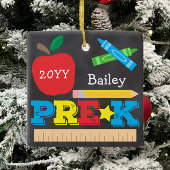 プレクプレスクールKeepsake Chalkboardの写真カラフル セラミックオーナメント