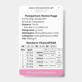 プレクラムプシア&分娩後出血/新生児 バッジ (裏面)