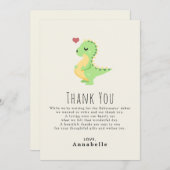 プレグゴサウルスかわいい恐竜の赤ちゃんシャワー サンキューカード (正面/裏面)
