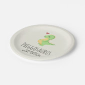 プレグゴサウルスかわいい恐竜の赤ちゃんシャワー ペーパープレート (アングル)