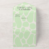 プレグゴサウルス可愛いおもしろい恐竜の赤ちゃんシャワー オールインワン招待状 (外側)