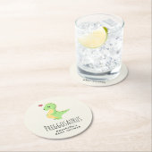 プレグゴサウルス かわいい恐竜ベビーシャワー ラウンドペーパーコースター (インサイチュ)