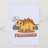 プレグゴサウルス 私は子を宿している 妊娠中恐竜 招待状 (正面/裏面)