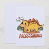 プレグノサウルス 私は子を宿している 妊娠中 恐竜 招待状 (正面/裏面)