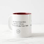 プレコーヒーの姿勢コーヒーマグ ツートーンマグカップ (正面左)