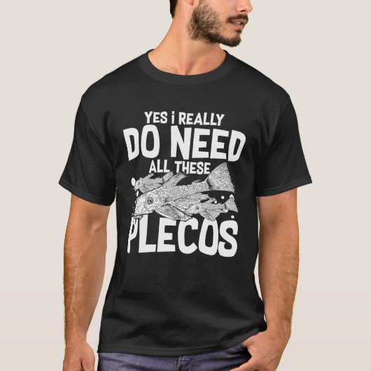 プレコ プレコストムス 熱帯魚 水槽 ゼブラ カ Tシャツ (正面)