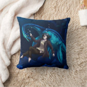 プレシオサウルスで水中 クッション (ブランケット)