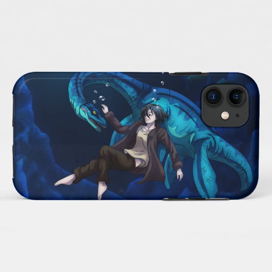 プレシオサウルスで水中 Case-Mate iPhoneケース (裏面(横))