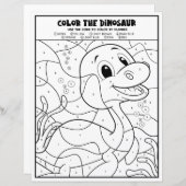 プレシオサウルス恐竜のカラーリングページ番号 (正面/裏面)