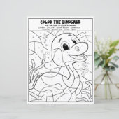 プレシオサウルス恐竜のカラーリングページ番号 (スタンド正面)