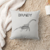 プレシオサウルス恐竜名前をカスタムする装飾用クッション クッション (ブランケット)