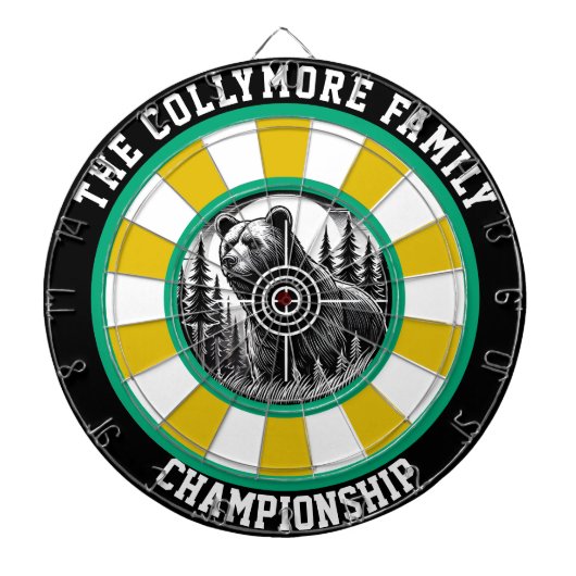 プレシジョングリズリーフォレストターゲットアート ダーツボード (正面)