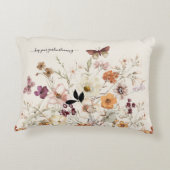 プレシッドワイルドフラワーズコテージコアカスタム文字 アクセントクッション (裏面)