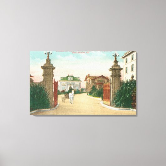 プレシディオテラスへの入口のビュー キャンバスプリント (正面)