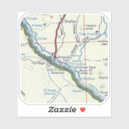 プレシディオTXヴィンテージマップ シール