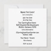 プレシャスベイビー テーマ - ご招待状 招待状 (裏面)