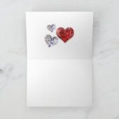 プレシャス エレガント ダイヤモンド ハーツ カード (内部)