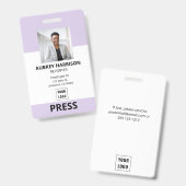 プレシンプルス企業のの写真ID バッジ (正面＆裏面)