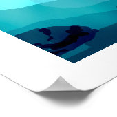 プレジオサウルス恐竜の絵 ポスター (角)